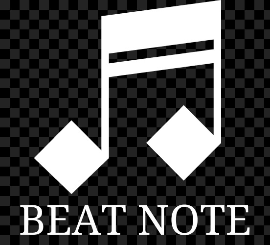 Beat Note Vector Logo Only (White)